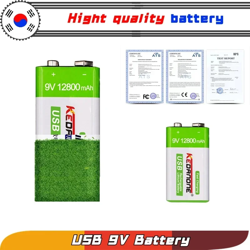 High Capacity USB Battery 9V 1500mAh Li-ion Battery USB Lithium Battery For Toys Remote Control Dropshipping