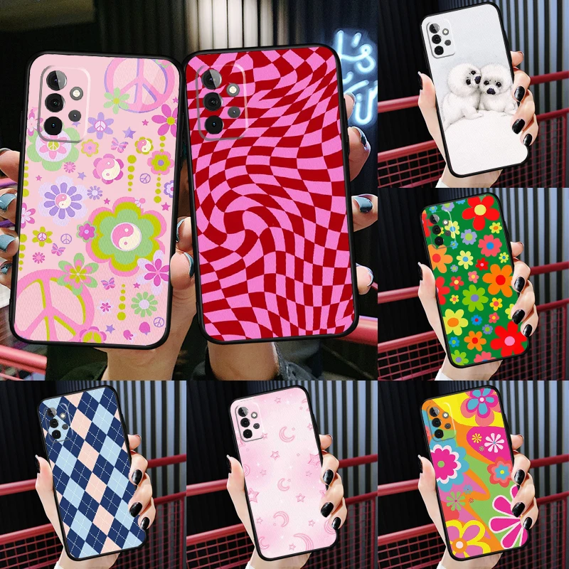 Peacr N Luv Flower Power Slumber Party Case For Samsung Galaxy A54 A34 A24 A14 A73 A53 A33 A23 A13 A52 A32 A22 A12 A51 A71 Cover