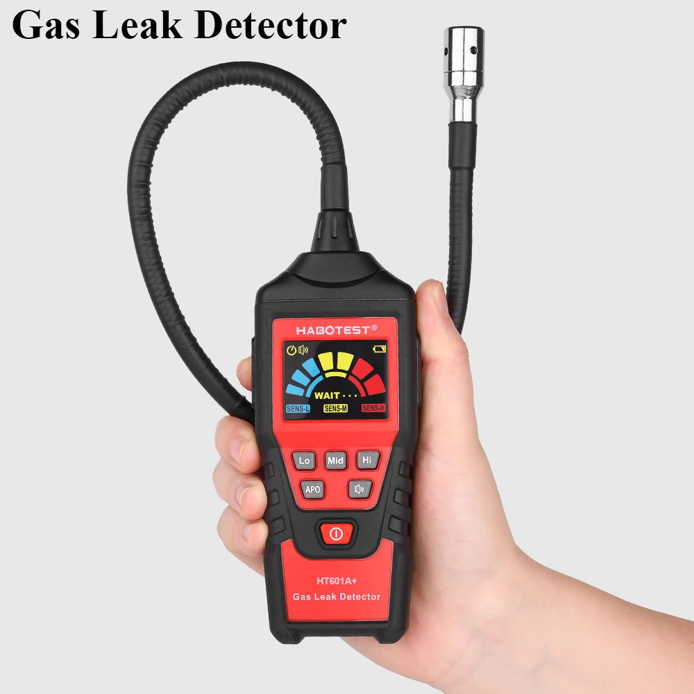 

HT601 Gas Leak Detector 0-1000PPM Sound & Screen Alarm Combustible Flammable Natural Gas Methane Alcohol Gas Leak Detector