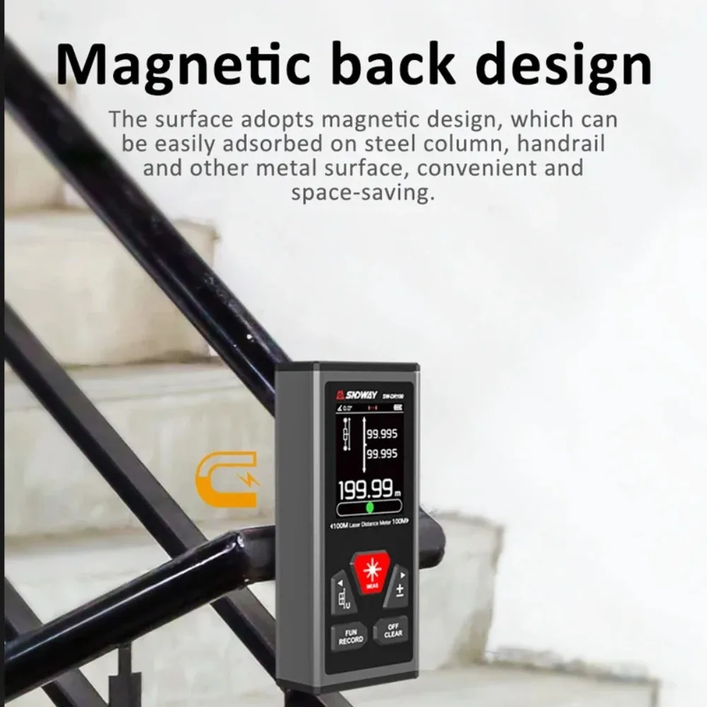 SW-DR/DG سلسلة 2 طريقة قياس الليزر متر Rangefinder الأحمر/الأخضر ليزر مقياس مسافات 60 متر/100 متر الرقمية قابلة للشحن المدى مكتشف