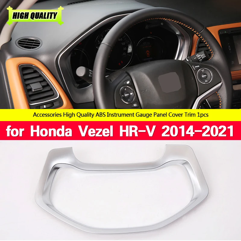 

New Car Accessories For Honda Vezel HR-V HRV 2014-2021 ABS Car Dashboard Instrument Panel Frame Trim Sticker Car Styling