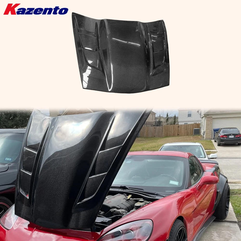

For Corvette C6 06-13 Carbon Fiber KZA Style Front Vented Cooling Hood Bonnet( Ocean freight is favorable, welcome to inqury)