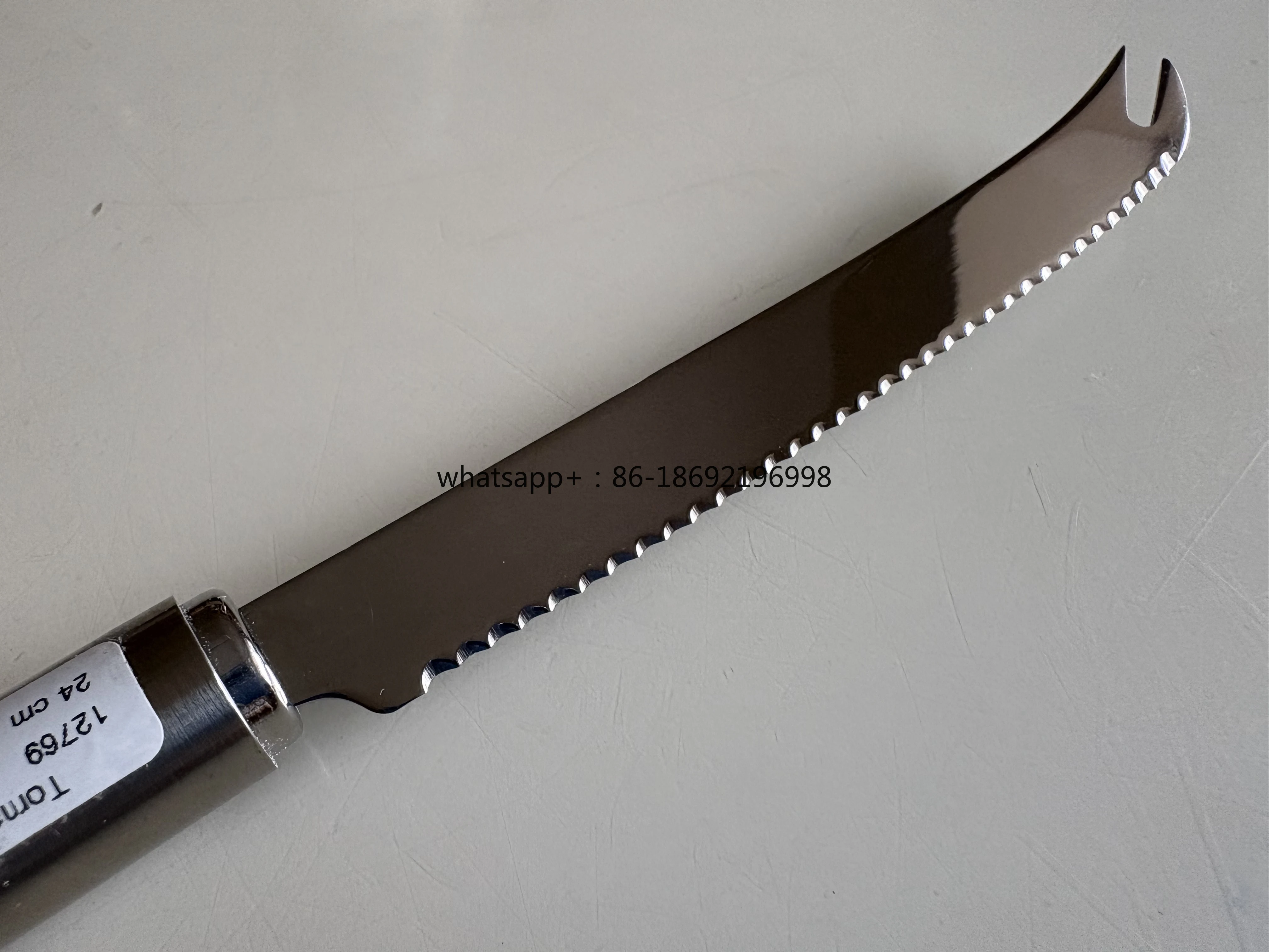 18/10 Stainless Steel Tomato Cutter Serrated Bread Knife Cheese Knife Fork - view 3