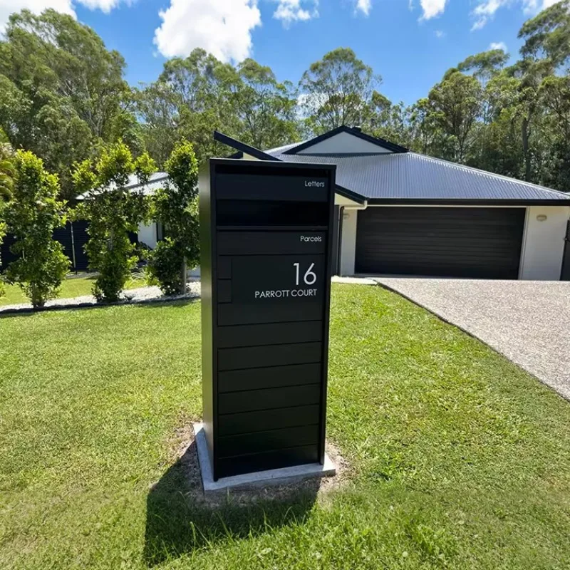 Custom Outdoor Standing Steel Parcel Drop Delivery Box Smart Parcel Post Lock Drop Box Letter Box Mailbox