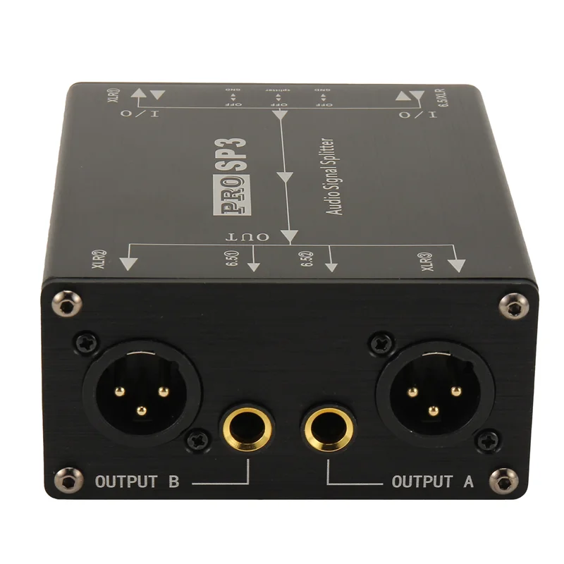 ABZZ-XLR Balanced Audio Splitter 1 In 3 Out With Isolator 6.5+ XLR Audio Switcher Single Output Adapter