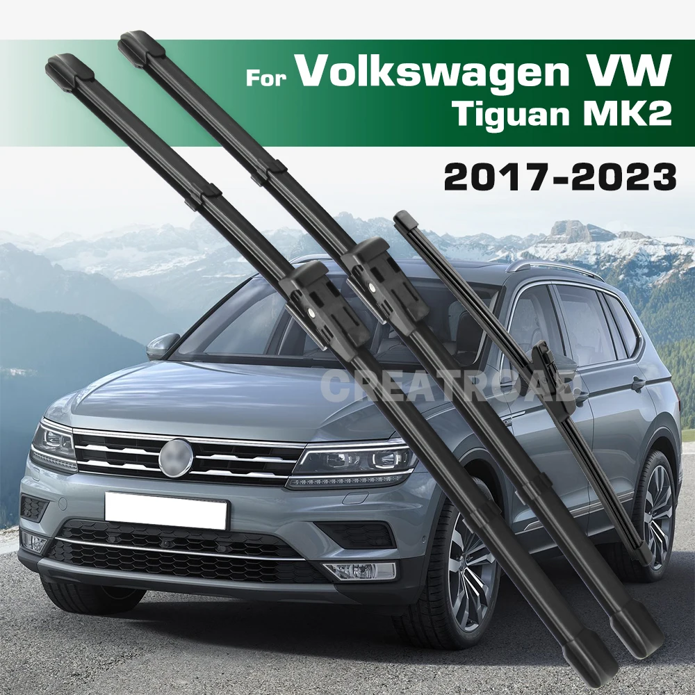 

GREATROAD Wiper LHD&RHD Front & Rear Wiper Blades Set For VW Tiguan MK2 2017 - 2023 Windshield Windscreen Window Brushes