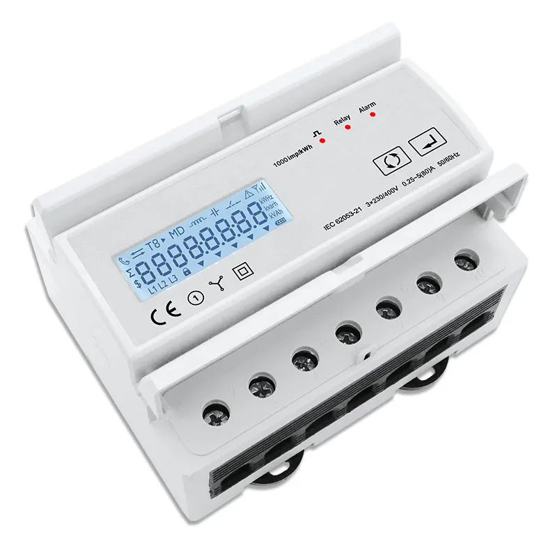 WIFI Smart   Series 50/60Hz Three Phase Energy Meter Timer Power Consumption   kWh Wattmeter TAC7321C