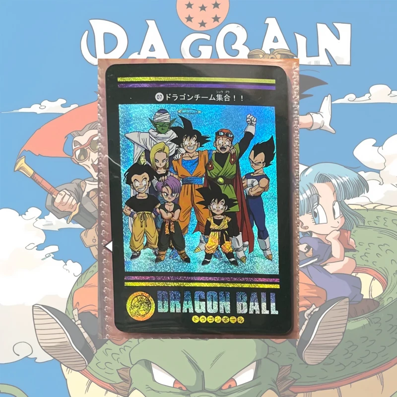 アニメドラゴンボール風雲フル記事diy手作りカードガーゼフラッシュカードアンドロイド18ブルマ孫悟空ベジータivコレクタブルカード