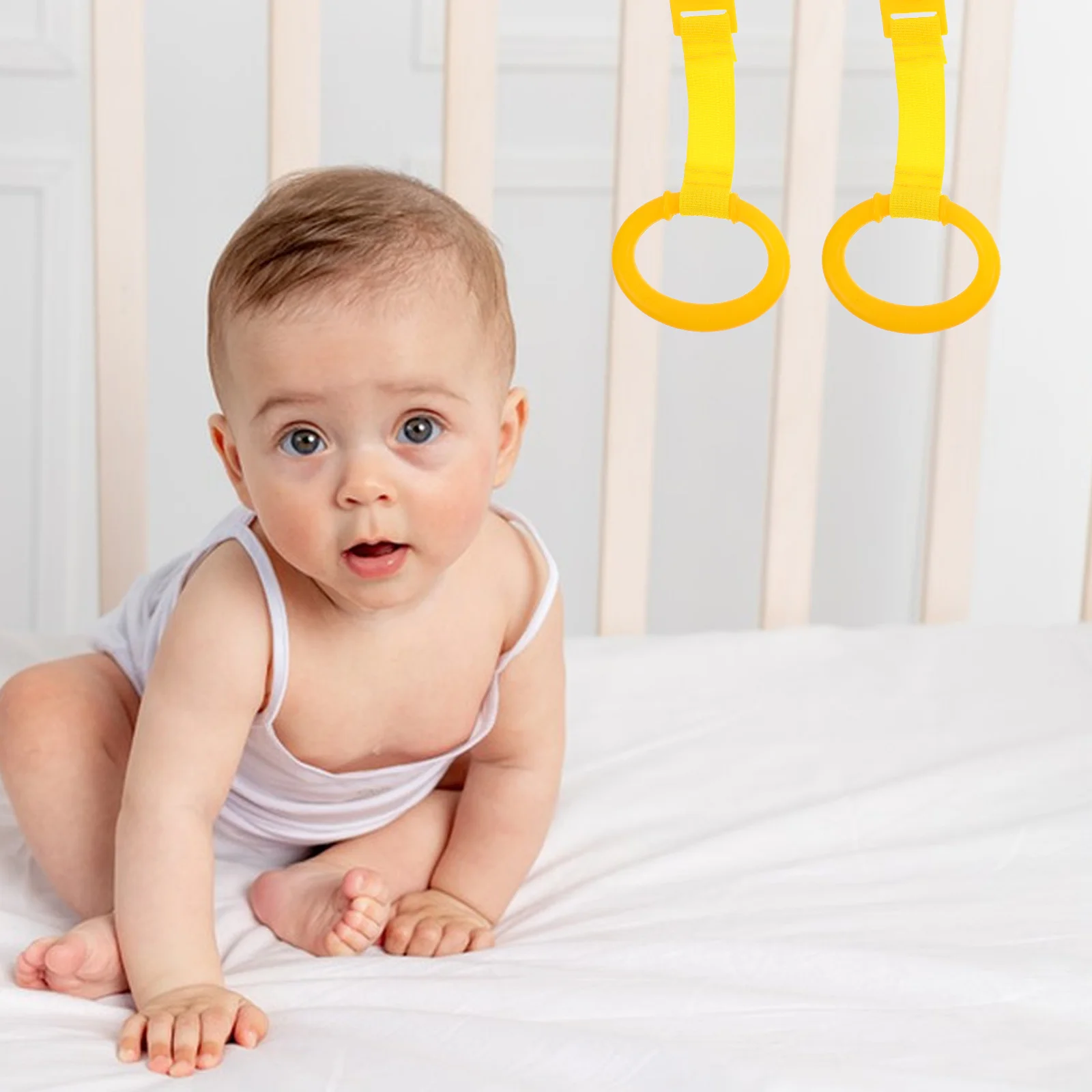 2Pcs Baby Pull Up Ringe Krippe Assistent Ringe Kleinkind Gehen Sicherheit Übung Stehen Infant Stehend Ausbildung Baby Aufhänger
