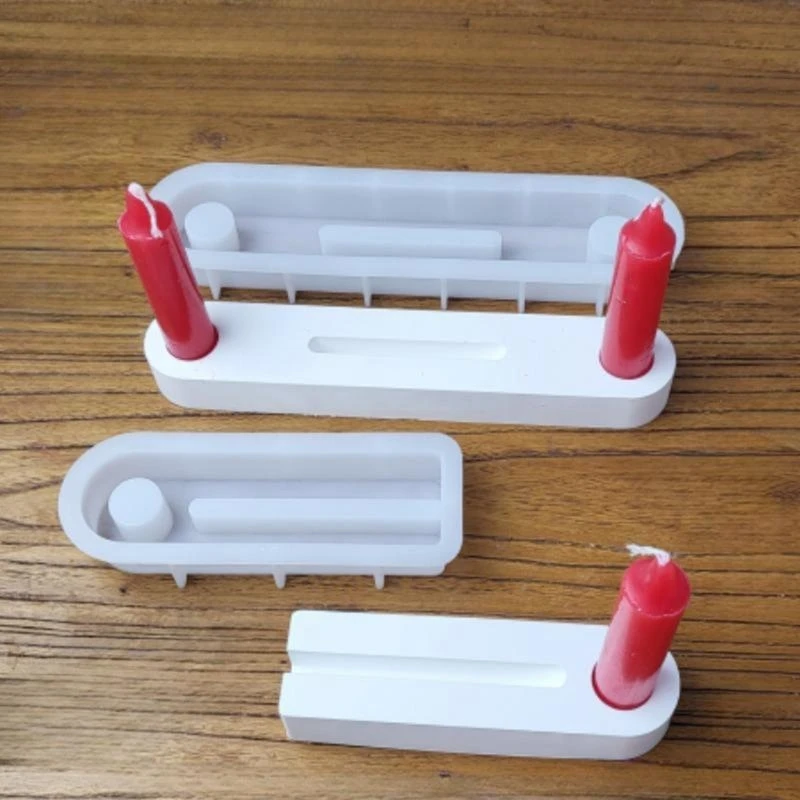 الأسمنت ثقوب الشمعدانات قوالب السيليكون حامل الشموع الخرسانية الزخرفية #1