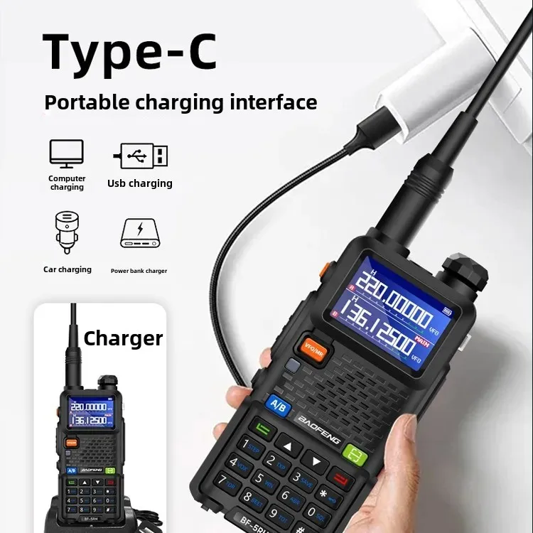 Мощная уличная рация UV-5RH/5RM 20 км с одной кнопкой, частота Typec-c, оптовая продажа с фабрики Intercomunicador