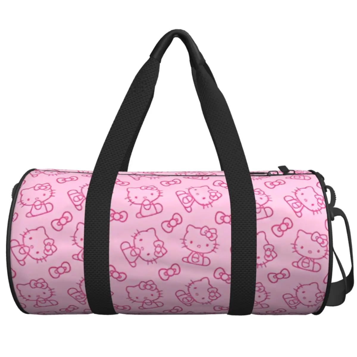 

Japanese Hello Kitty Halloween Kawaii Cartoon Cat Travel Bag Large Capacity Sport Bags Outdoor Male Female Gym Bag Fitness Bag