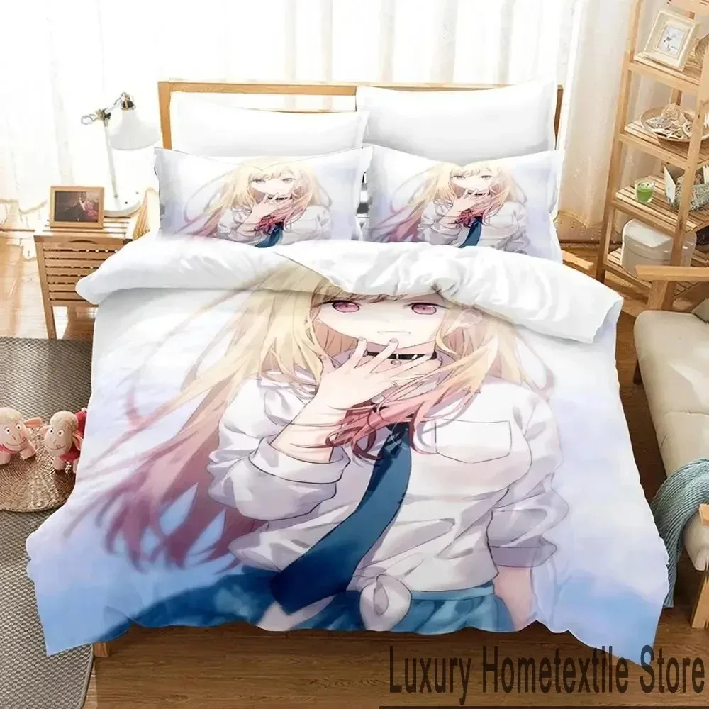 3D Print Anime My Dress Up Darling Bedding Set Duvet Cover Bed Set Quilt Cover Pillowcase Comforter king Queen Size Boys Adult