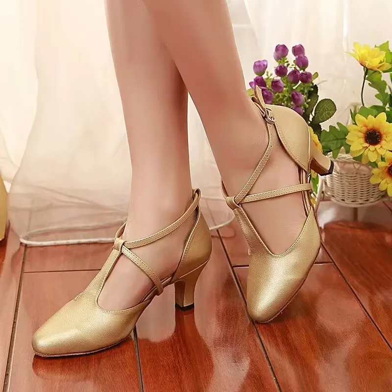 

Professional Latin dance shoes for women, black toe cap 8.0cm, heel height, social, modern, national standard dance shoes, indoo