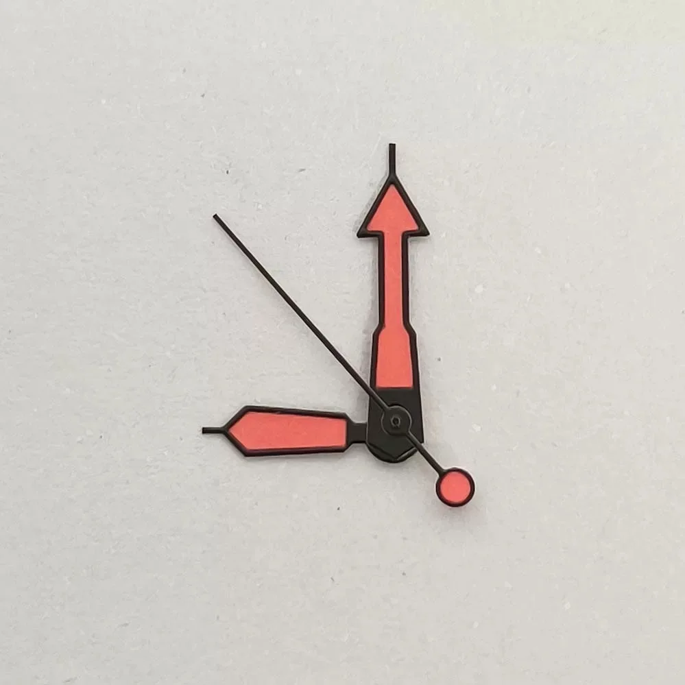 New Black Edged Arrow Pointer Green Luminescent 9*13*13mm Three Hand Watch Hands Compatible with Japanese NH35/36/4R Movements