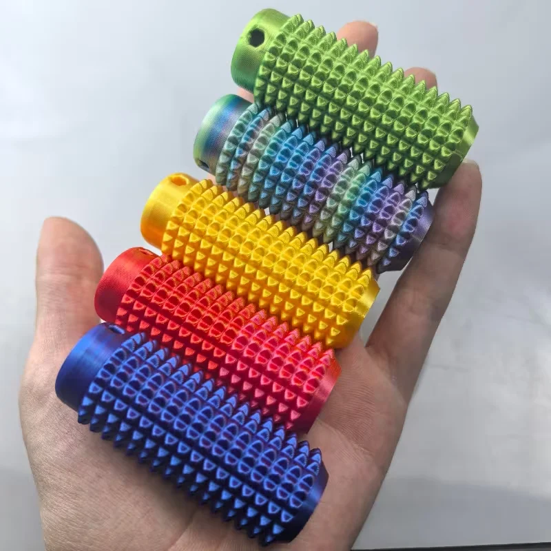 1/5 Pcs Random Color Massage Rollers For Pressure Relief Tactile Sensory Tools With Texture Nails And Chain Holes - view 4