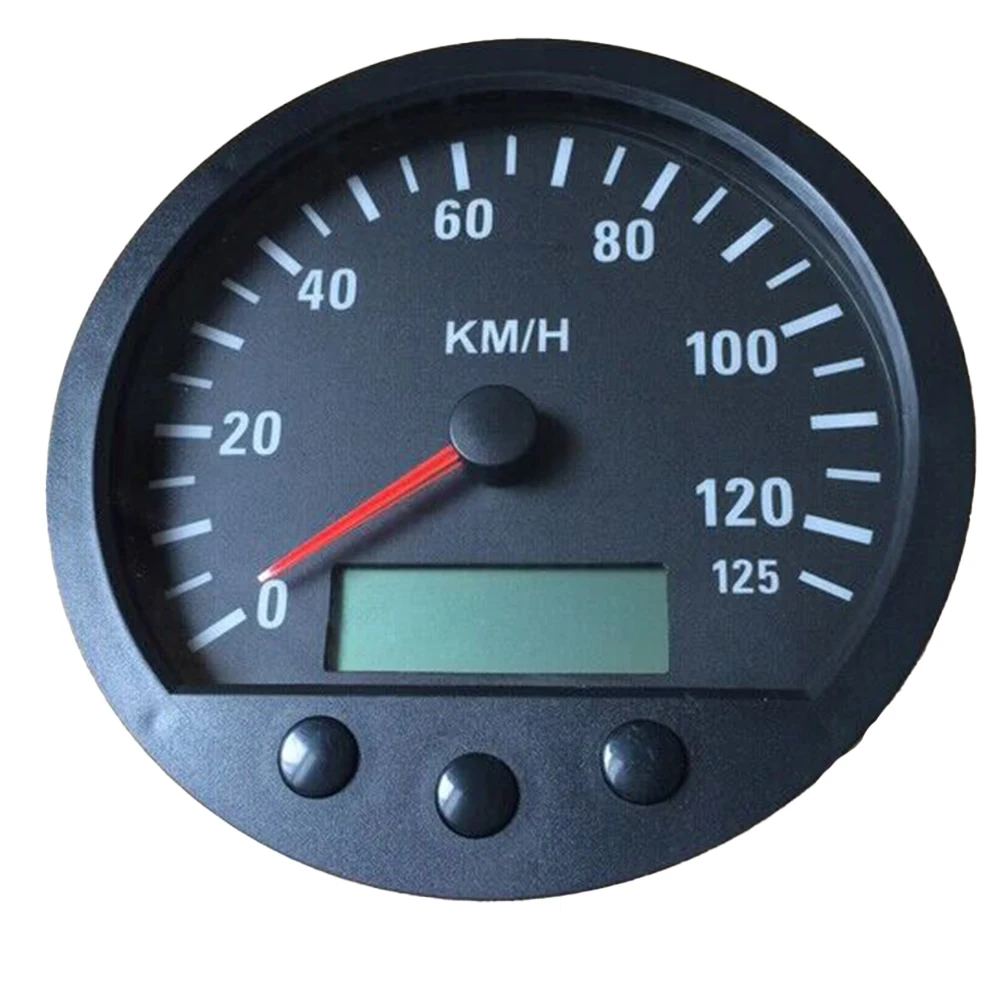 Newest Universal 140mm Diameter Truck Speedometer Odometer 0-125km/h With Backlight 9-36V