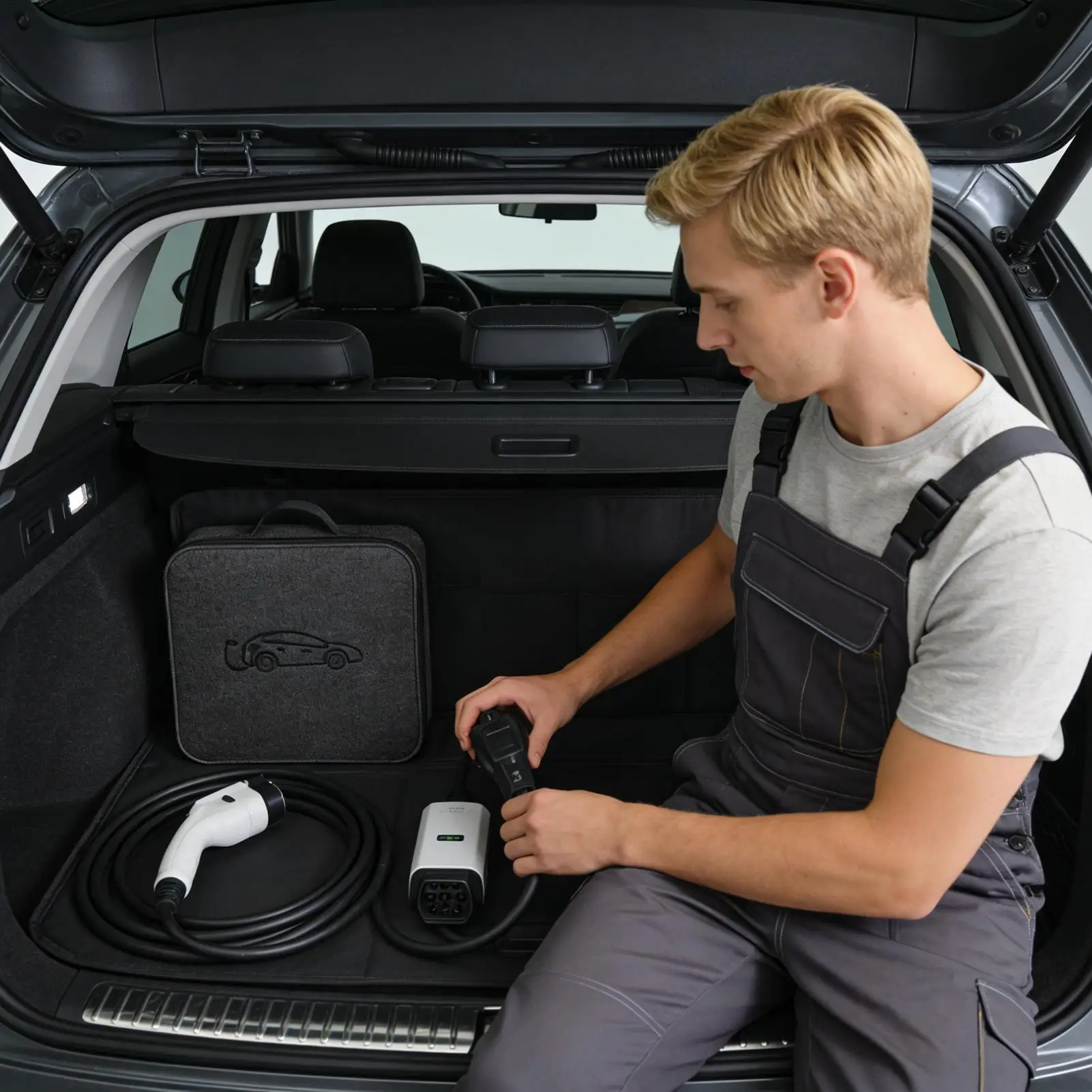 EV Charger Carrying Case Weatherproof Electric Vehicle Charging Cord Organizer Electric Vehicle Charging Cable Organizer Bag