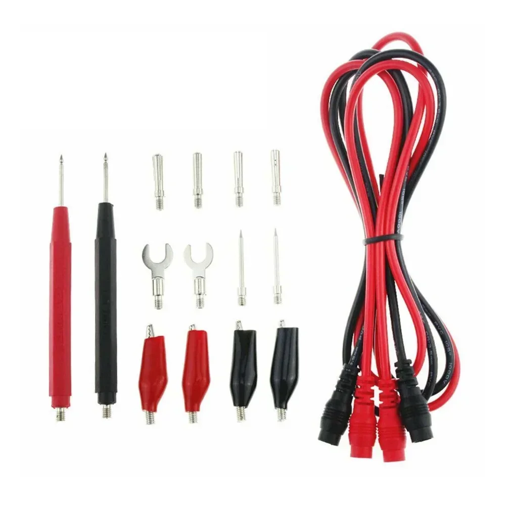 

16pcs Universal Multimeter Test Leads Kit Probe Test Lead Needle Tip Tester Lead Probe 16 In 1 Multi-function 1000V Line