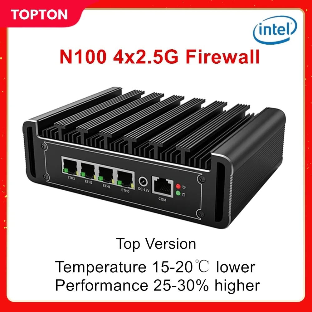 

Solid Intel N100 Firewall Appliance 4x 2.5G LAN i226-V Fanless Mini PC N5105 N6000 J4125 NVMe Mini Computer pfSense Proxmox Host