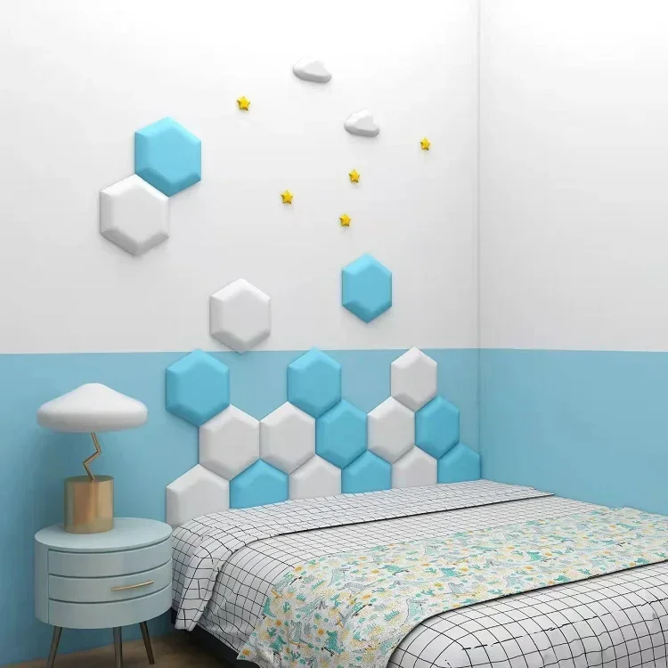 Cabecero hexagonal estilo nórdico moderno Cabecero Placa De cabecera De Cama Tete De Lit Cabeceras Adesivas Para Cama