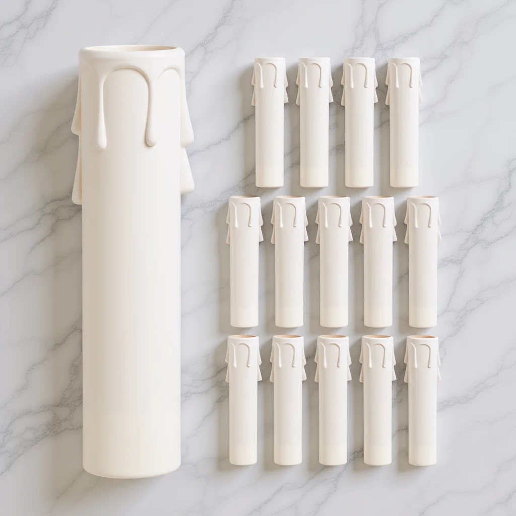 

15pcs For Chandelier Plastic Covers Drip Protectors Lamp Socket Covers Replacement Plastic Sleeves Chandelier Socket