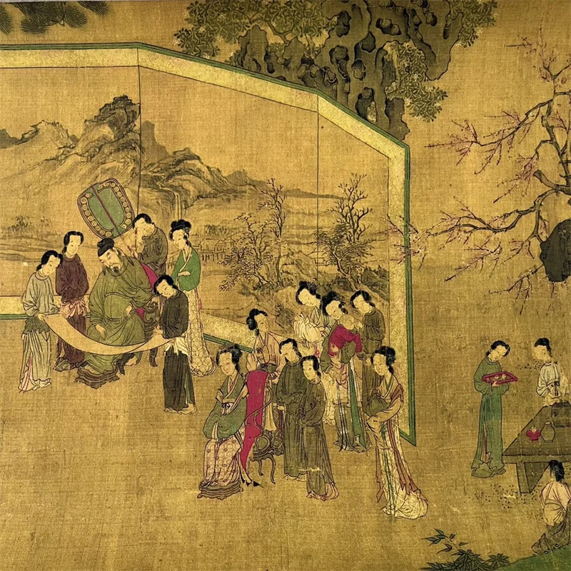 الصين القديمة الطويلة التمرير اللوحة، تشيو يينغ اللوحة المائية شوان جي المقتنيات #6