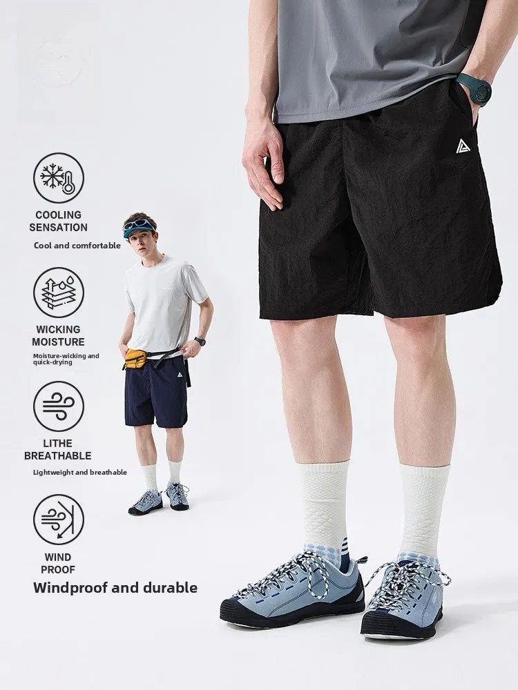 LAZY DAY Outdoor Sport Shorts Men's Summer  Ice Sensation Lightweight Breathable Casual Five-Quarter Length Pants
