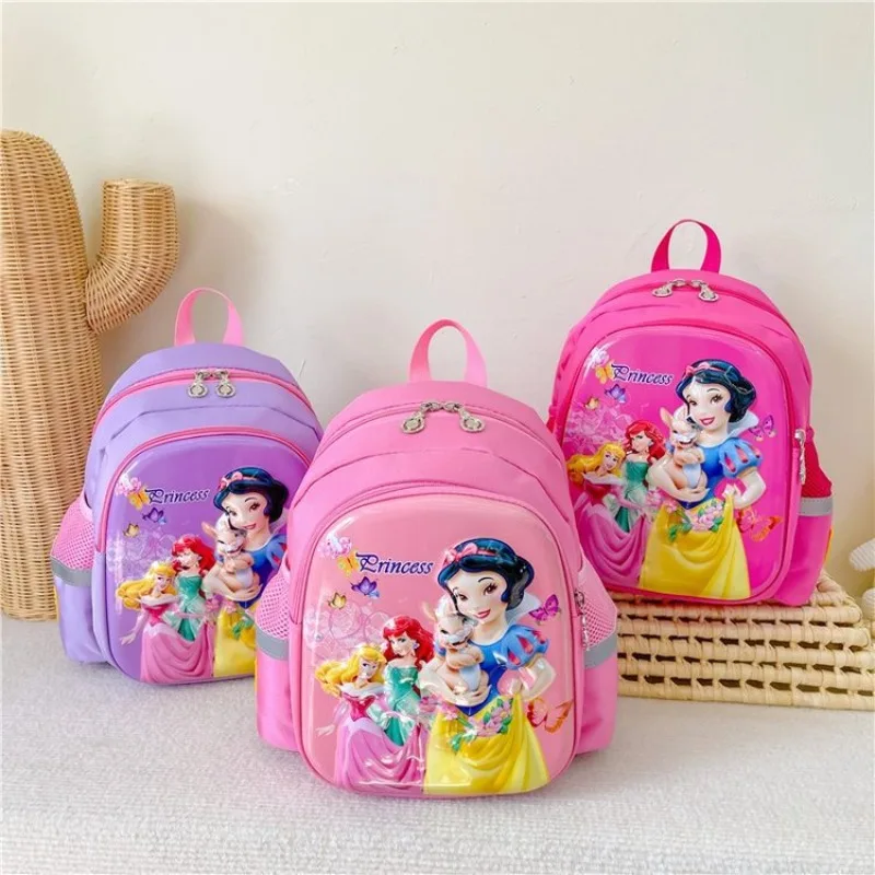 Disney 2024 New Cartoon Snow White Anti Lost Rope Kindergarten Backpack for Children in Small and Medium-sized Classes