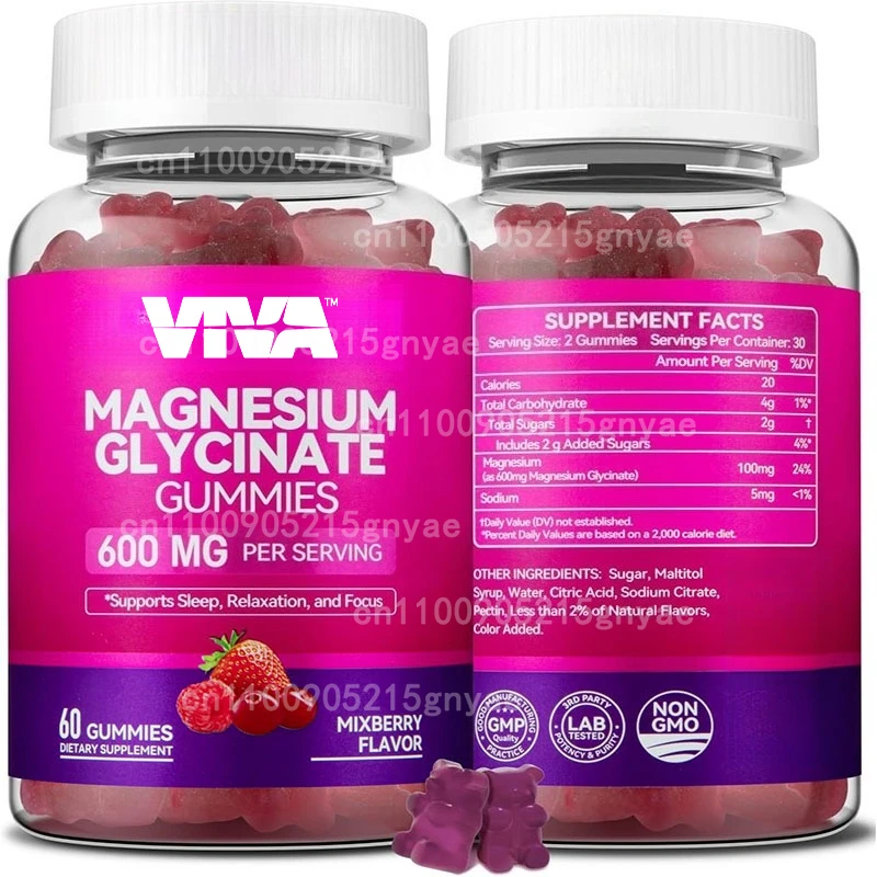 

Magnesium Gummies, Three Forms of Magnesium Compound Supplements Glycine, Taurine, and Malic Acid