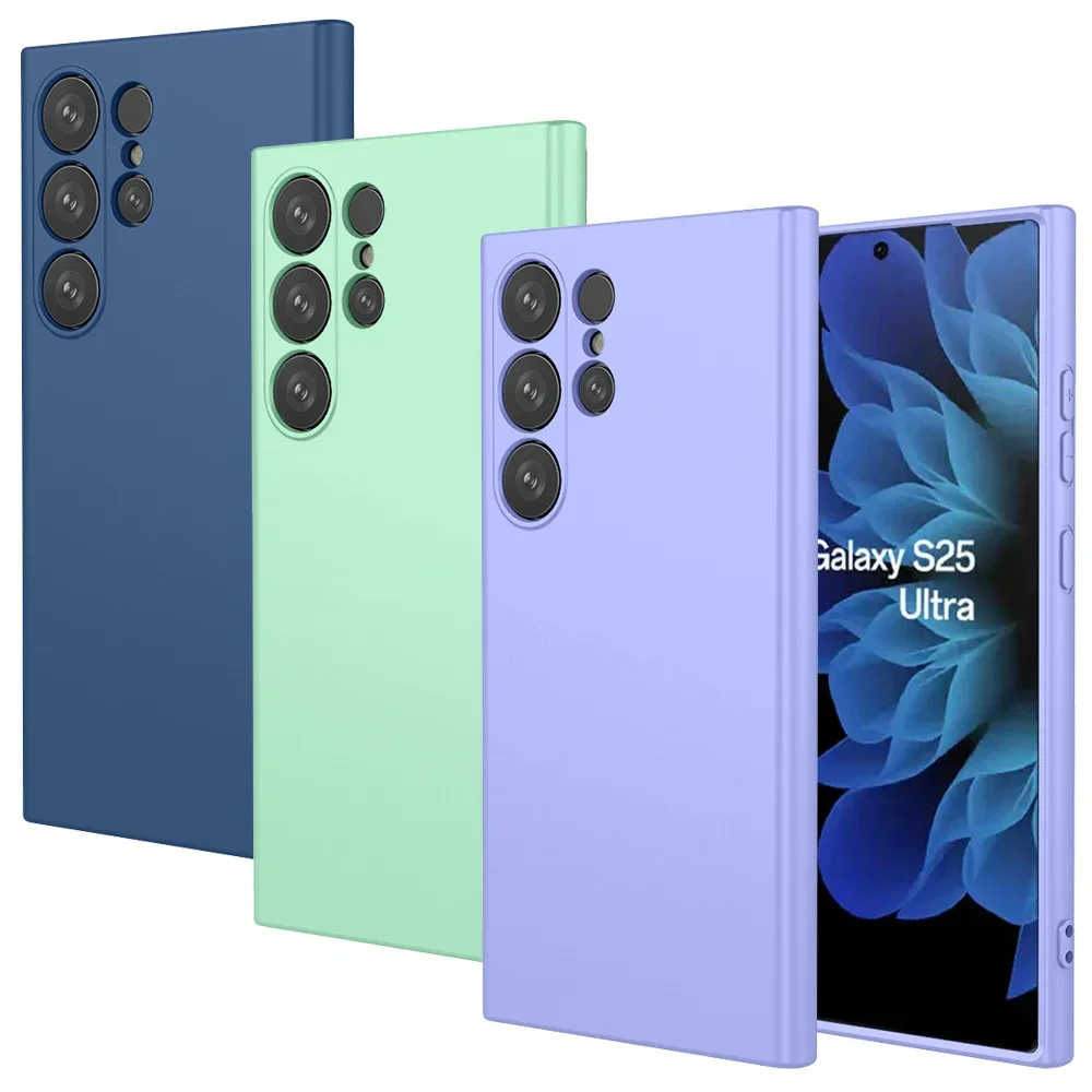 Heiße verkäufe leichte bunte Fall Für Samsung Galaxy S25 UItra S24 S24 UItra S22 S23 UItra Original Silikon Weiche Rückseitige Abdeckung