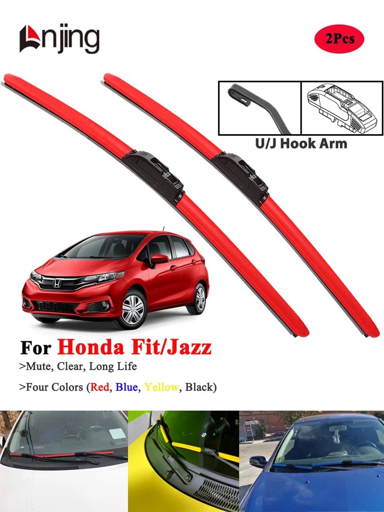 

Red Hybrid Wiper Blades For Honda Jazz Fit