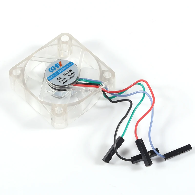 2pcs WS2812 RGB PWM Speed Regulation Brushless Cooling Fan 40x40x10mm Cooler Radiator for Raspberry Pi 4B 3B+/3B/2B