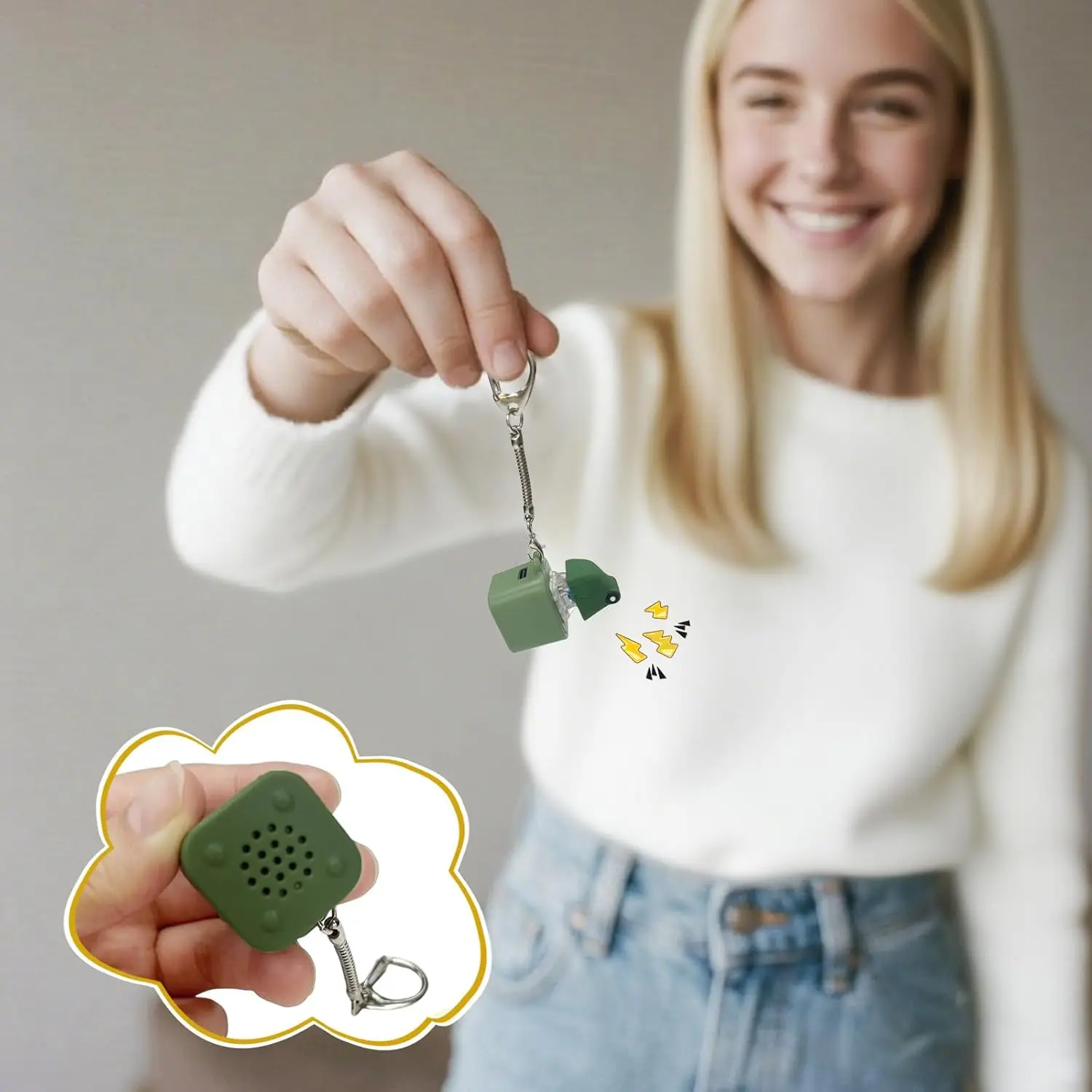 Stress-Reducing Frog Ornament Toy Clicking PushingToy Keyboard Fidget Keychain Sound Light Sensory Game For Adult Youth Student