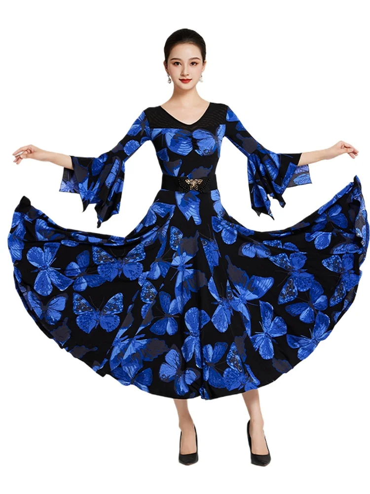 2024 Newest Women Ballroom Dance Dress Waltz Adult Modern Dance Ball Dance Costumes Tango Rumba Dance Clothing L202326