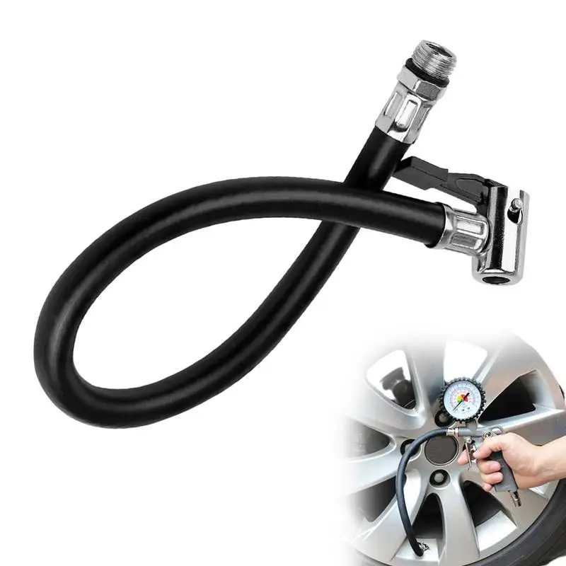 37cm Tire Inflator Hose Extension Universal Air Pump Replacement Hose Adapter With Multi-Purpose Valve Connector For Cars bike