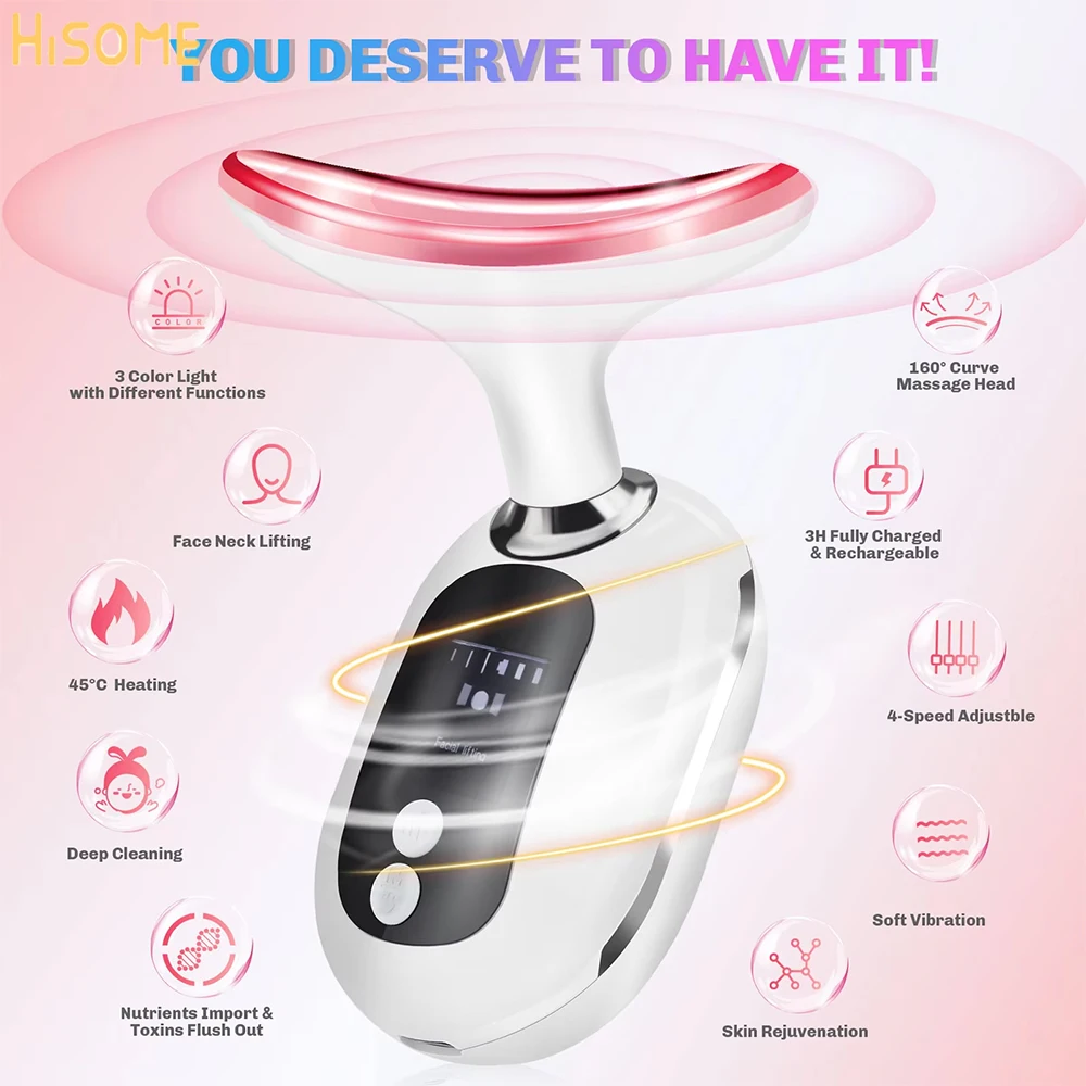 

Neck Beauty Device 3 Colors Light Firming Wrinkle Removal Device Rejuvenating Face Neck Lift Anti Aging Skin Tightening Beauty