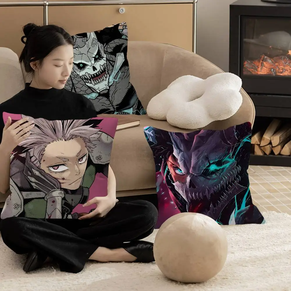 Anime Kaiju No. 8 Cushion Cover Inches Farmhouse Decor Home Throw Pillow Covers for Couch Decorations