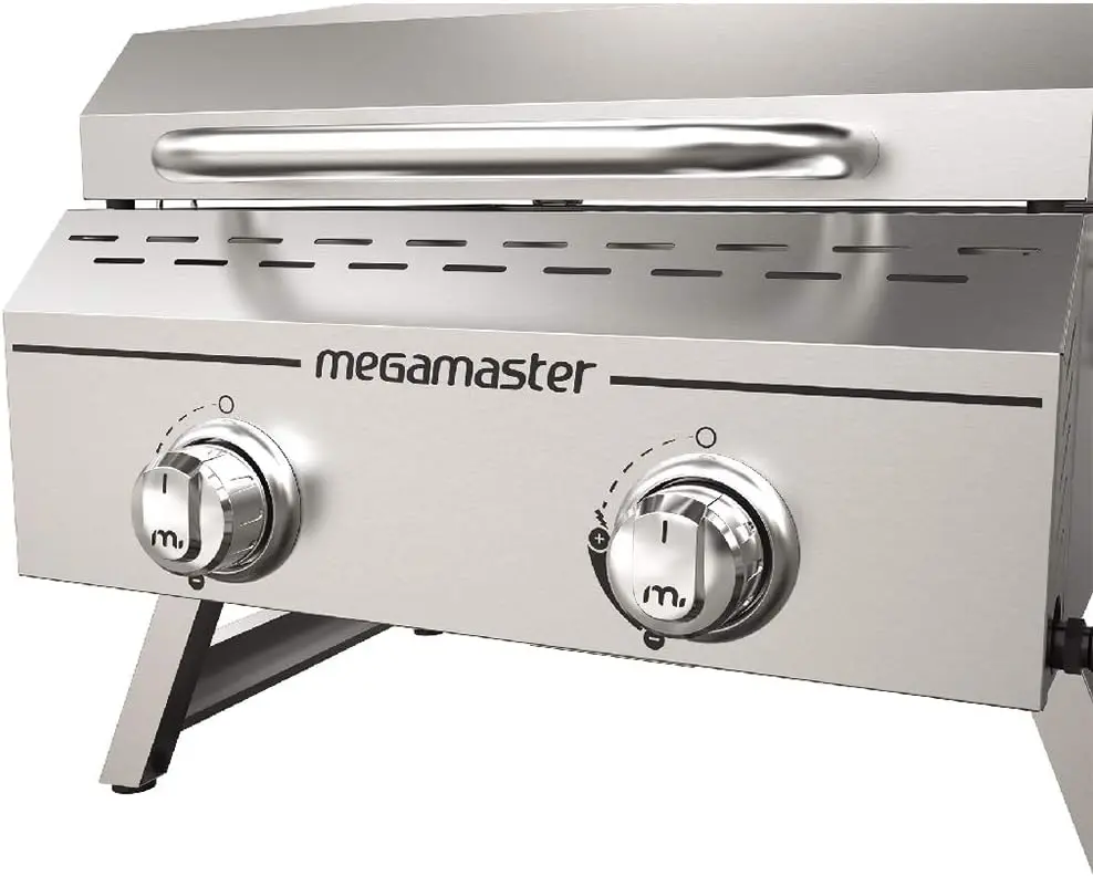 Premium Outdoor Cooking 2-Burner Grill, While Camping, Outdoor Kitchen, Patio Garden, Silver in Stainless Steel