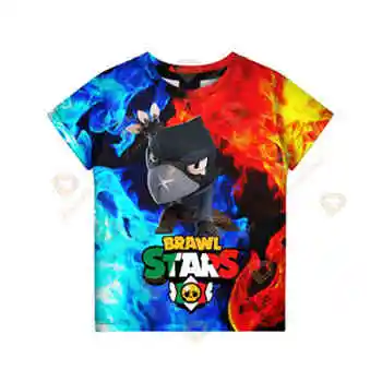 Anime Cosplay T-shirt Hoodies Sweatshirts 4 T-16 T Kinderen Kostuum T-shirt Korte Mouw Nieuwe 2024 Cartoon tops Tee Leon Crow Hoodie