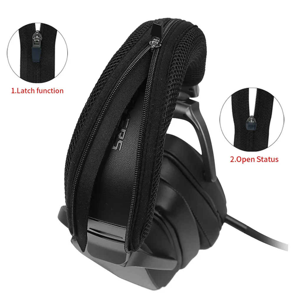 

Advanced feeling Headphone Head Beam Cover for ASUS ROG Delta S Elite Edition Earphone Zipper knitted fabric headband protective