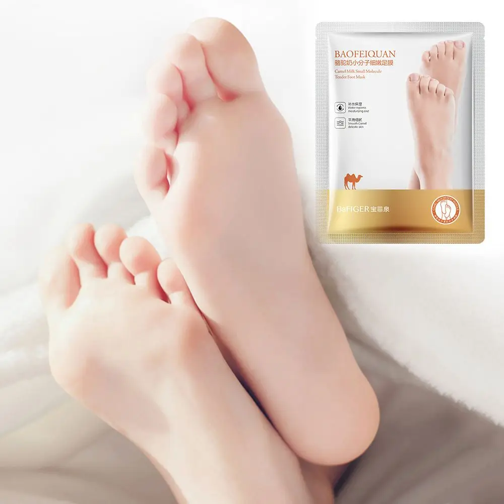 1 paio Pedicure Callus Peeling calzini nutrienti Scrub esfoliante Patch per piedi Camel Milk Foot Mask Anti Crack