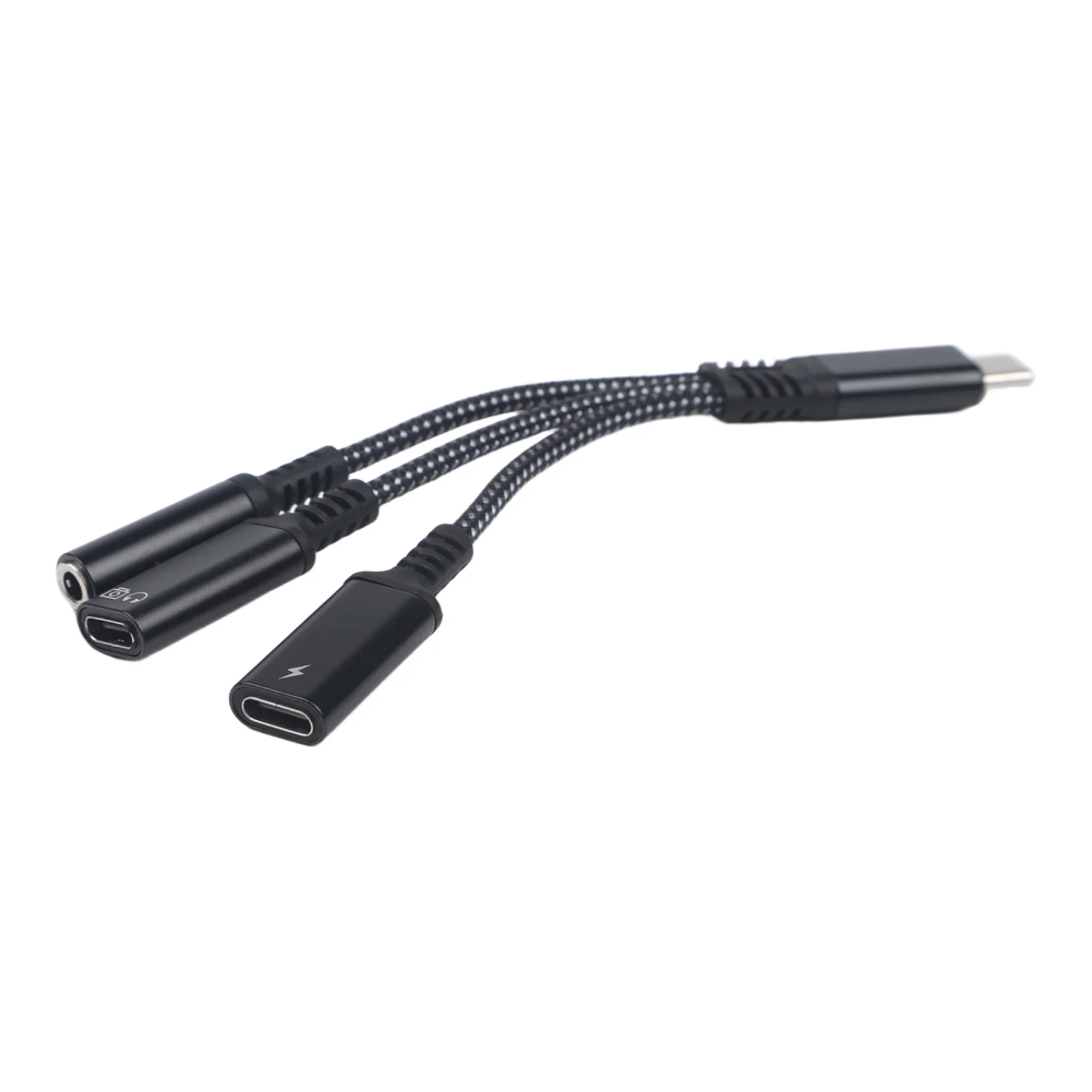 USB C 3-in-1 Headphone and Charging Adapter with 3.5mm AUX Jack for iPhone and S Series Latest Device Compatibility