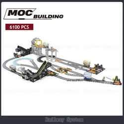 Train Module GBC Railway System MOC Building Blocks Motor Machine Sports Ball Technology Bricks DIY Assembly Toys Xmas Gifts