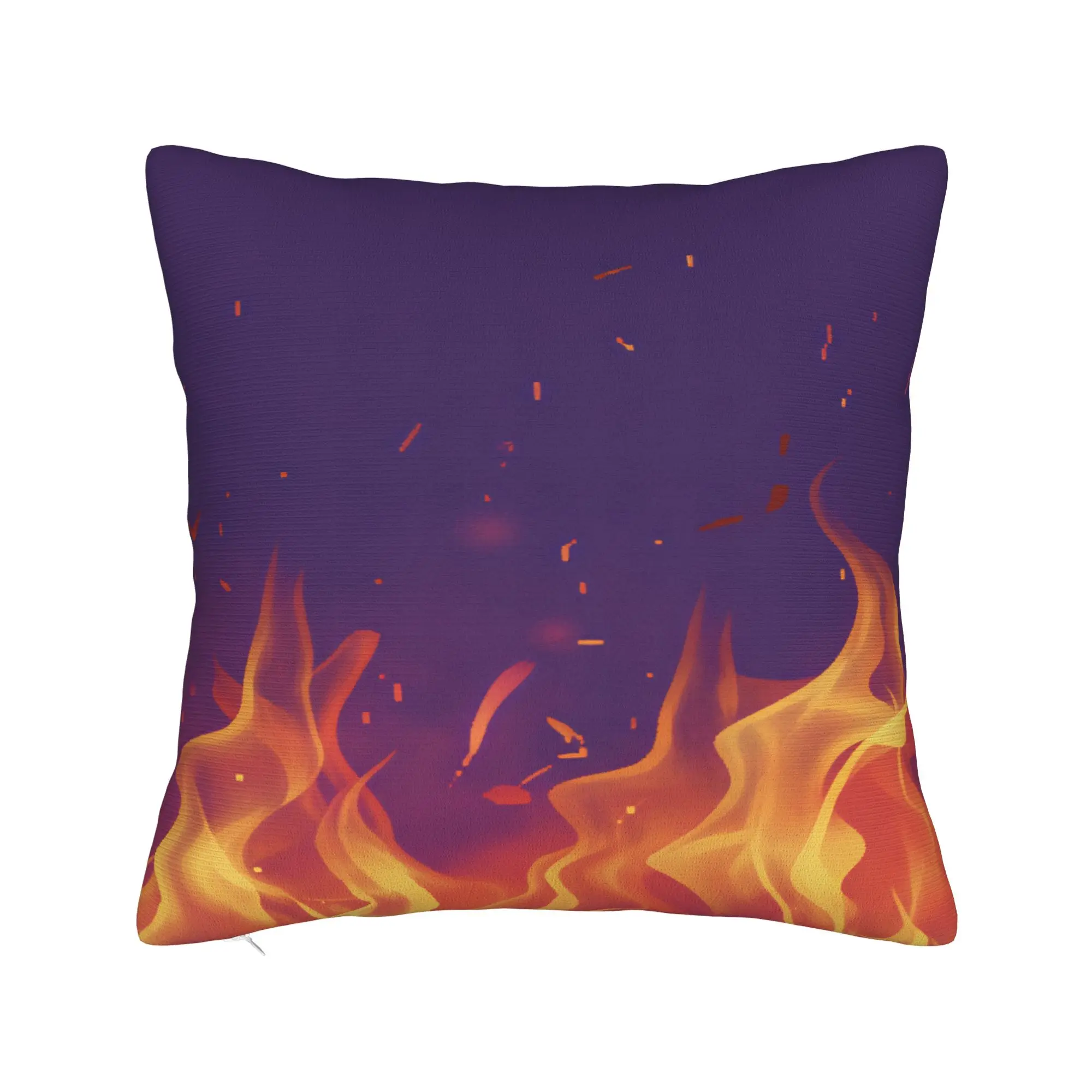 Fire Flames Pillow Cover  Retro Trendy Pillow Case For Sofa Car Home Decor Print Pillowcases Birthday Present