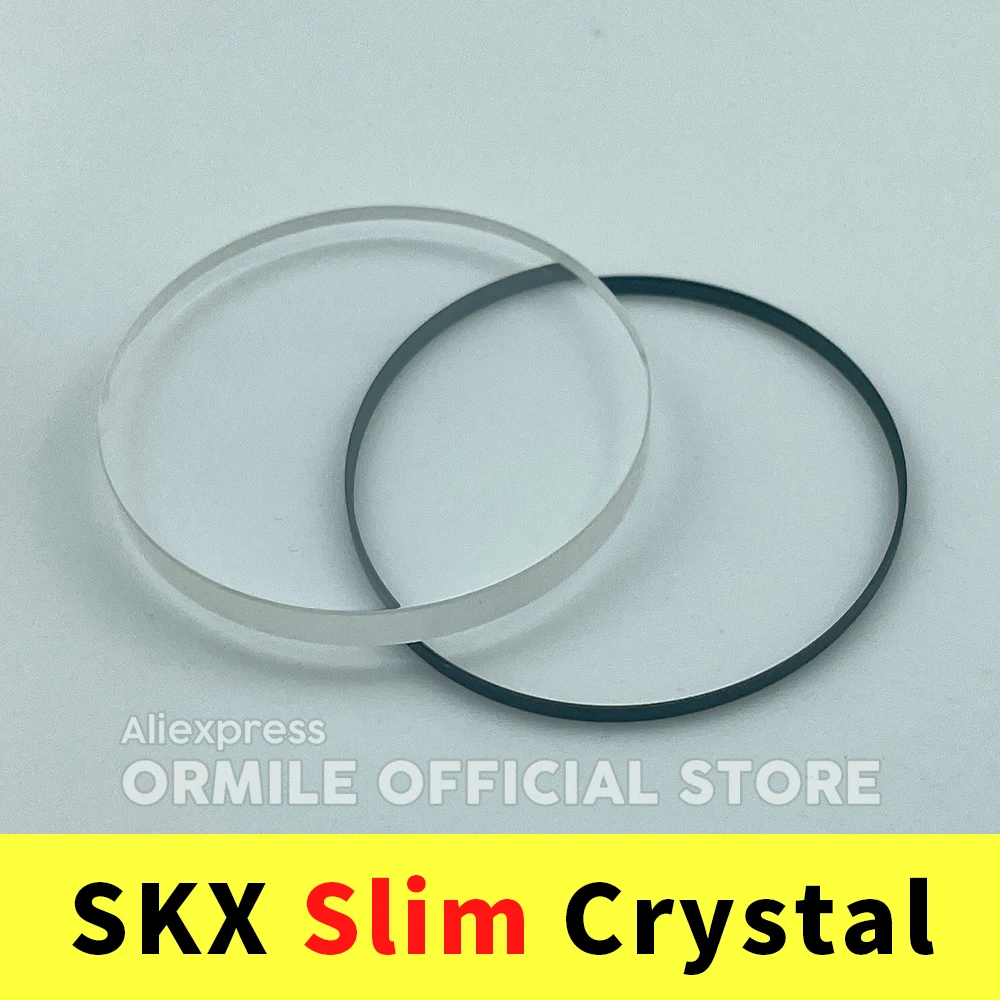 SKX007 Slim Flat Sapphire Crystal with Gasket Compatible with Slim Bezels SKX007,SKX009,SKX011,SKX171,SKX173,SKX175