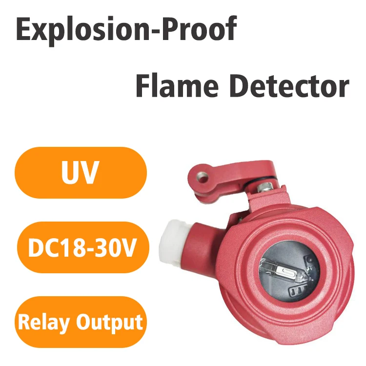 Industrial UV Flame Detector DC18-30V IP67 SIL CCC Certified Wall-Mounted for Hazardous Area Fire Detection Professional OEM ODM