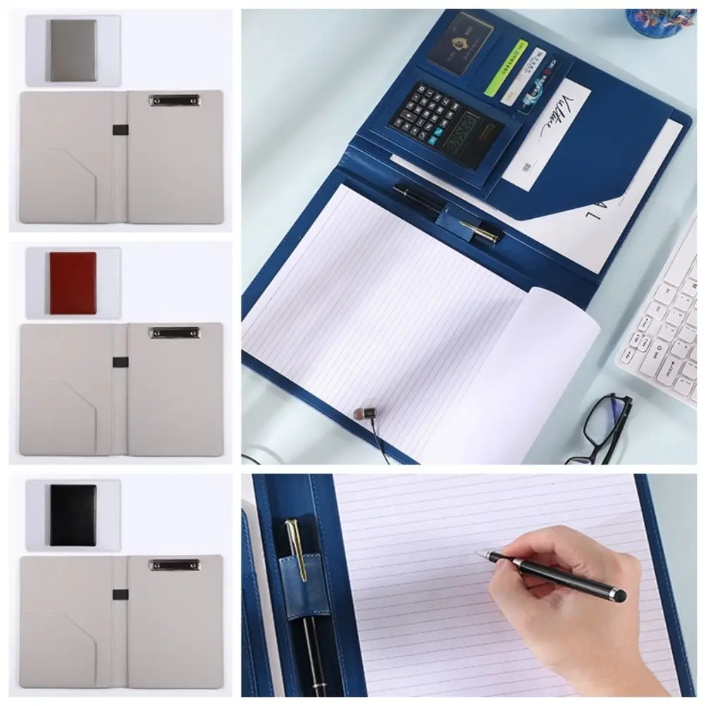 

A4 File Folder Business Writing Clipboard Memo Clipboard Writing Tablet Manager Signature Board Paper Organizer PU Leather