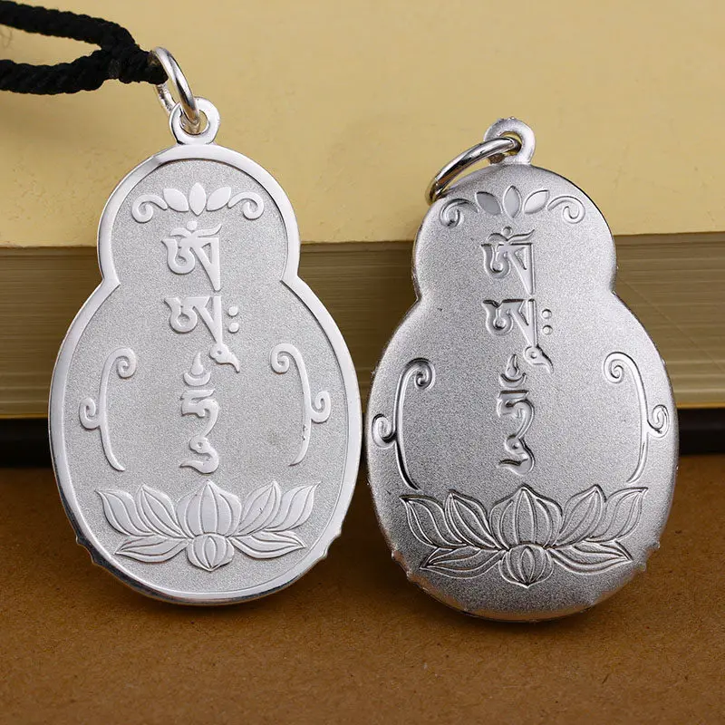 999 Fine Silver Dog and Pig Zodiac Pendant Necklace Charm for Men and Women Birthday Gifts, Religious Accessory for Gift Giving