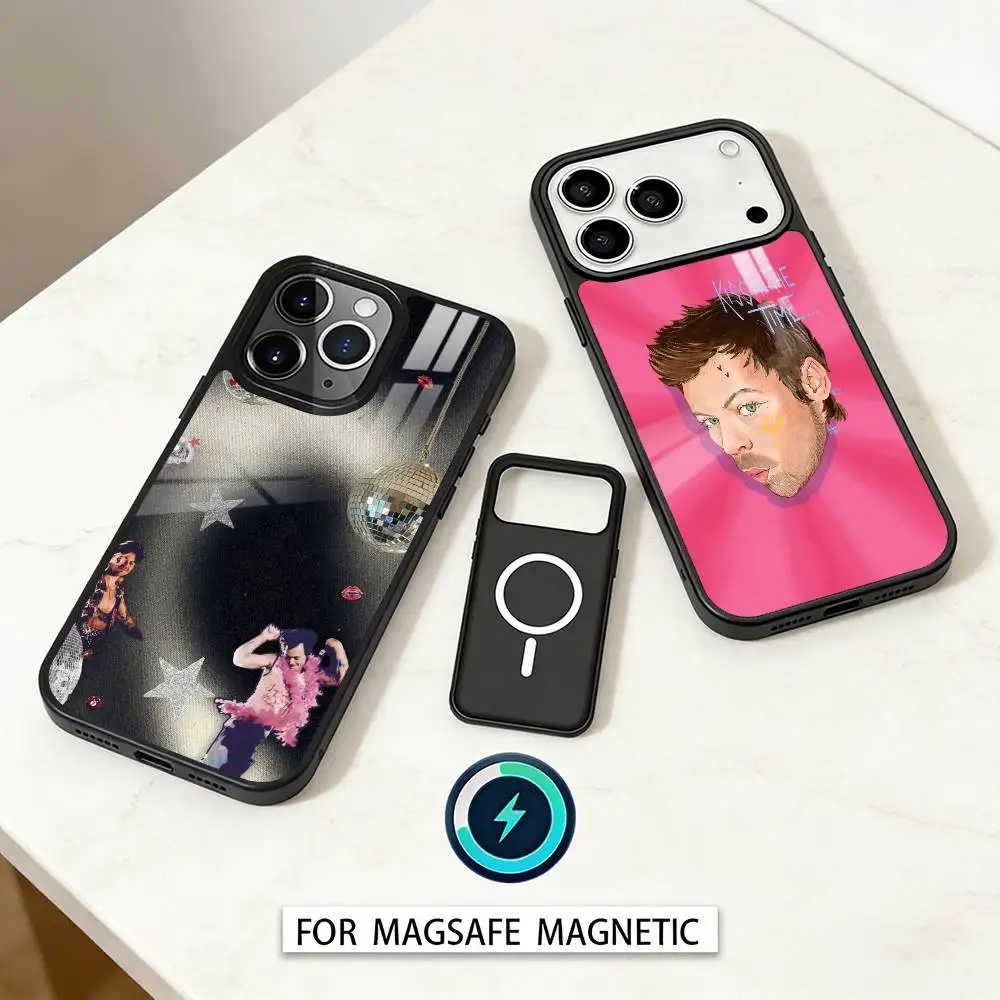 

H-Harry Love All The Way S-Styles Phone Case For iPhone17,16,15,14,13,12,Pro,Max,Magnetic For Magsafe Wireless Charging